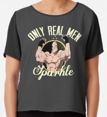 Only real men sparkle Chiffon Top