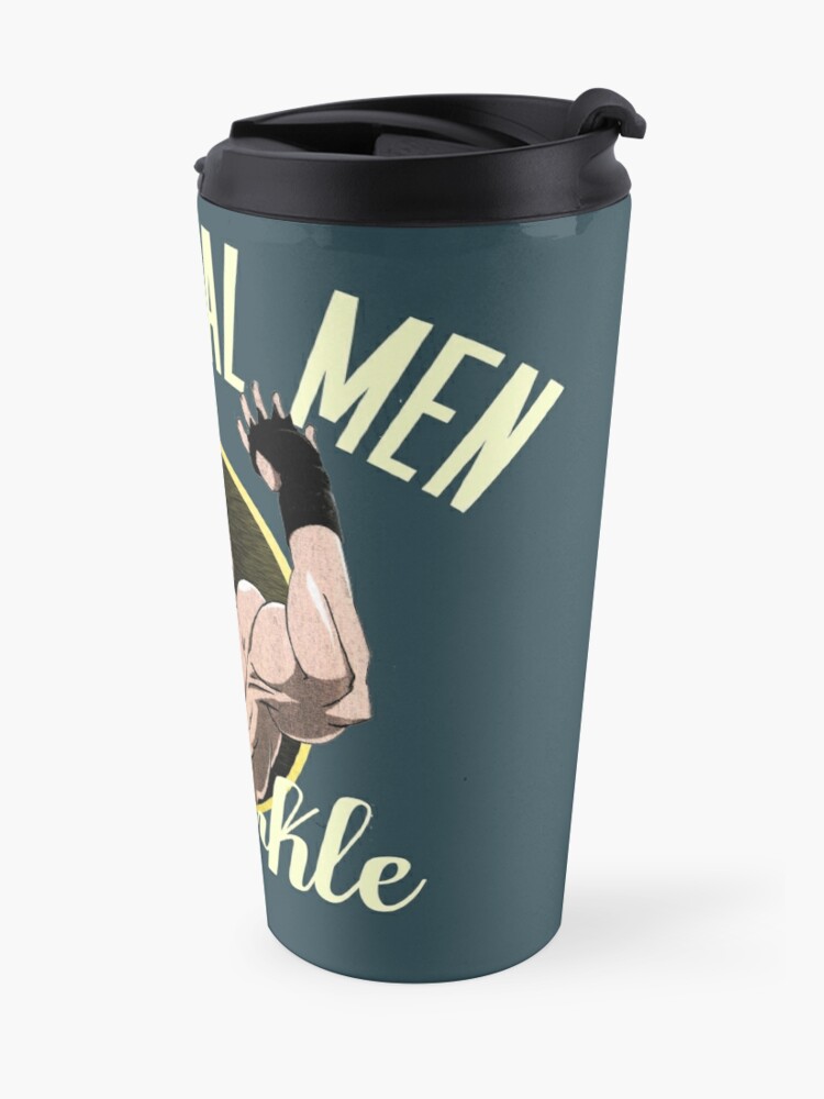 Alternate view of Only real men sparkle  Travel Coffee Mug