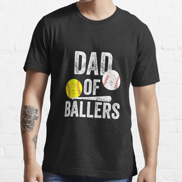 Mens Dad Of Ballers T Shirt Funny Baseball Softball Gift From Son – Teezou  Store
