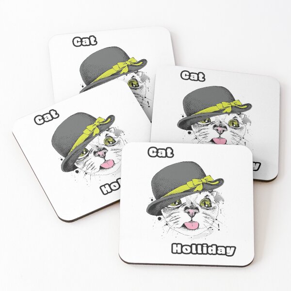 Item preview, cat eye holiday hat dear stickers designed and sold by QueenT-shirt.