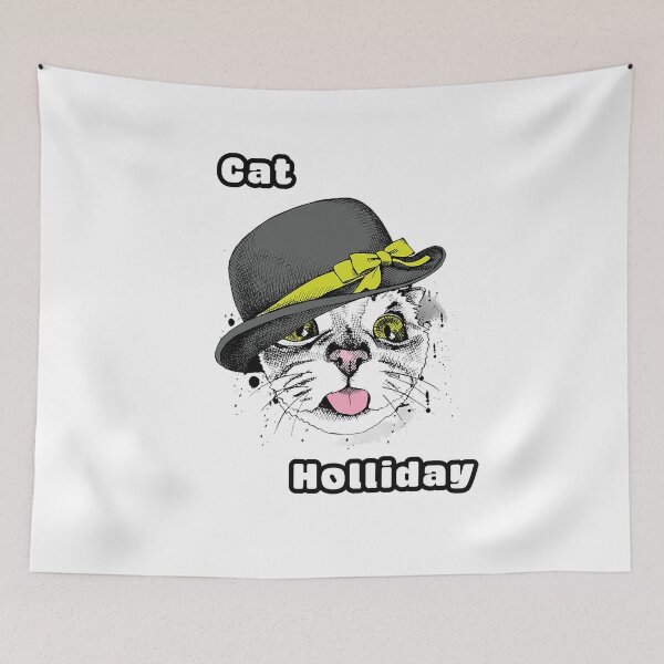 Item preview, cat eye holiday hat dear stickers designed and sold by QueenT-shirt.