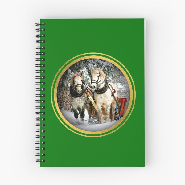 Item preview, Christmas Sleigh Draught Horses designed and sold by artistoutfitter.