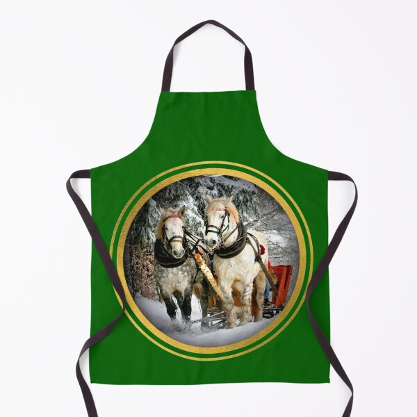 Item preview, Christmas Sleigh Draught Horses designed and sold by artistoutfitter.