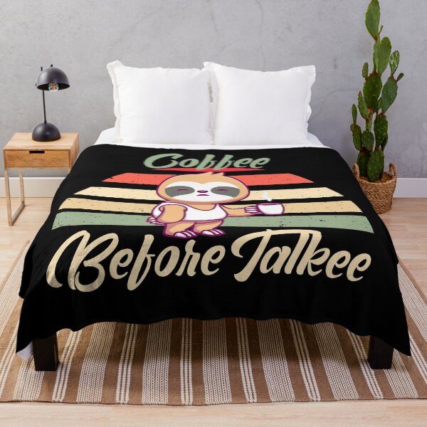 Item preview, Coffee before talkee vintage sloth - funny coffee day designed and sold by Designs Of all kinds.
