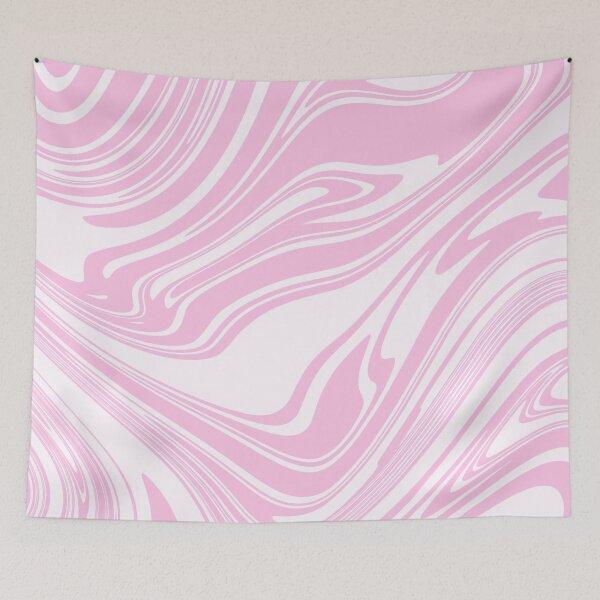 Item preview, Pink and White Abstract Retro 70s Pastel Groovy designed and sold by trajeado14.