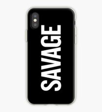 Savage (White) iPhone Case