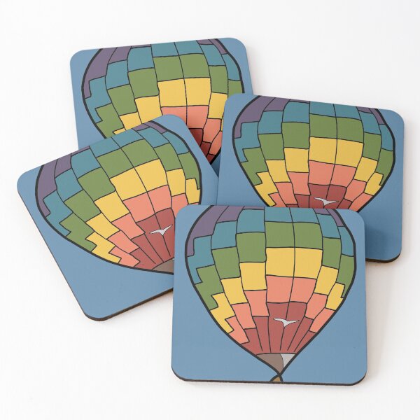 Item preview, Hot air balloon line art colored drawing designed and sold by Anastaciaknits.
