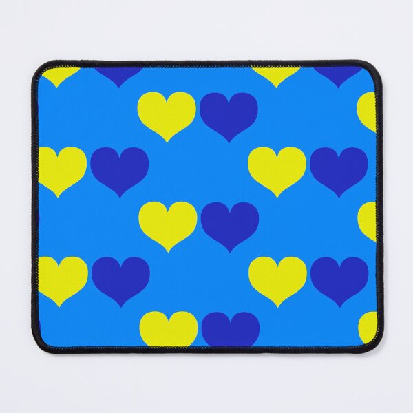 Item preview, Down Syndrome Blue And Yellow Awareness Hearts Blue Background designed and sold by KTCreativeSide.