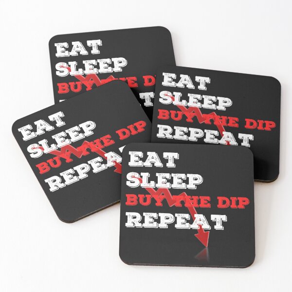 Item preview, Eat Sleep Buy The Dip Repeat Crypto Design designed and sold by Funny-Tees4U.