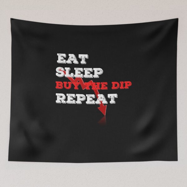 Item preview, Eat Sleep Buy The Dip Repeat Crypto Design designed and sold by Funny-Tees4U.