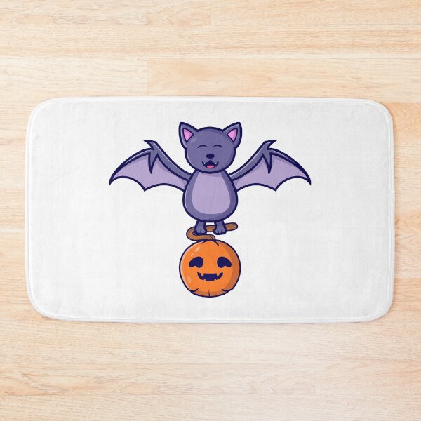 Item preview, Vampire bat holding pumpkin - halloween  designed and sold by DeonZone ⭐️⭐️⭐️⭐️⭐️(10k).