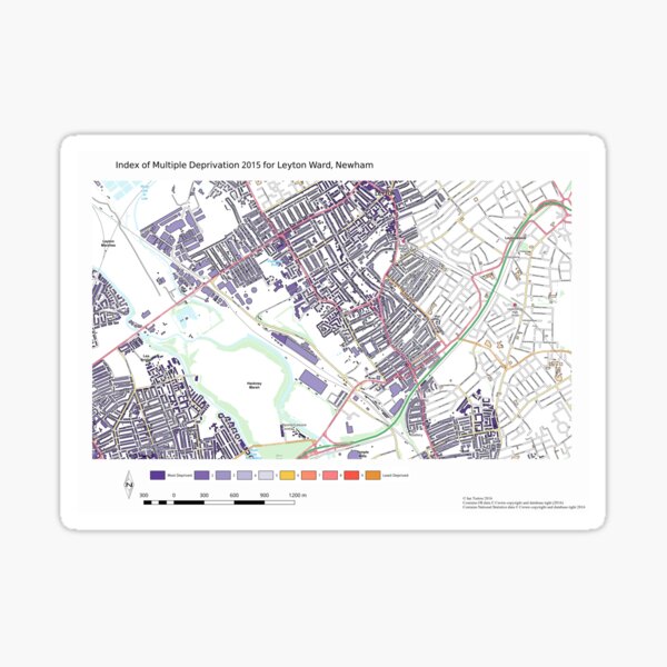 Multiple Deprivation Leyton ward, Newham Sticker