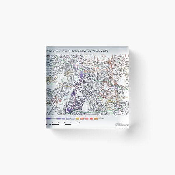 Item preview, Multiple Deprivation Lewisham Central ward, Lewisham designed and sold by ianturton.