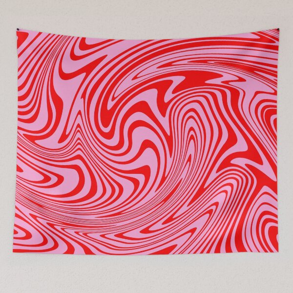 Item preview, Retro Swirl Pink Groovy Abstract Pattern designed and sold by trajeado14.