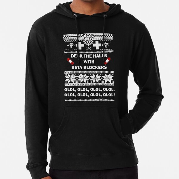 Funny Gift Birthday Awesome Tee Beta Blockers Nurse Ugly Christmas Sweater Zip Hooded Sweatshirt