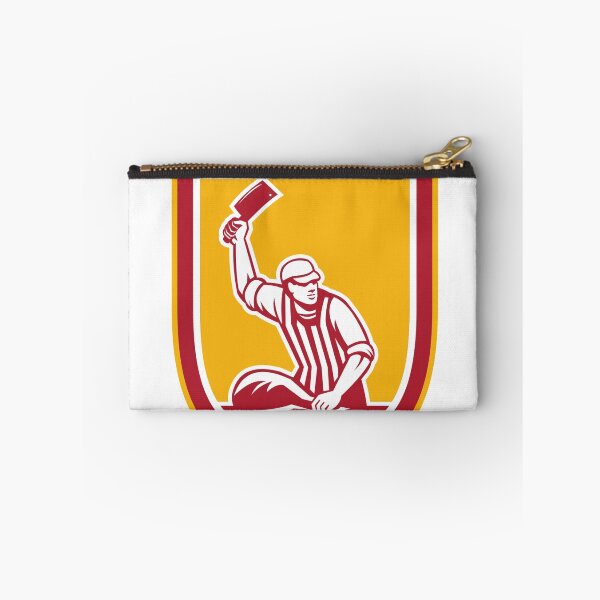 Item preview, Butcher Cutter Meat Cleaver Knife Shield Retro designed and sold by patrimonio.