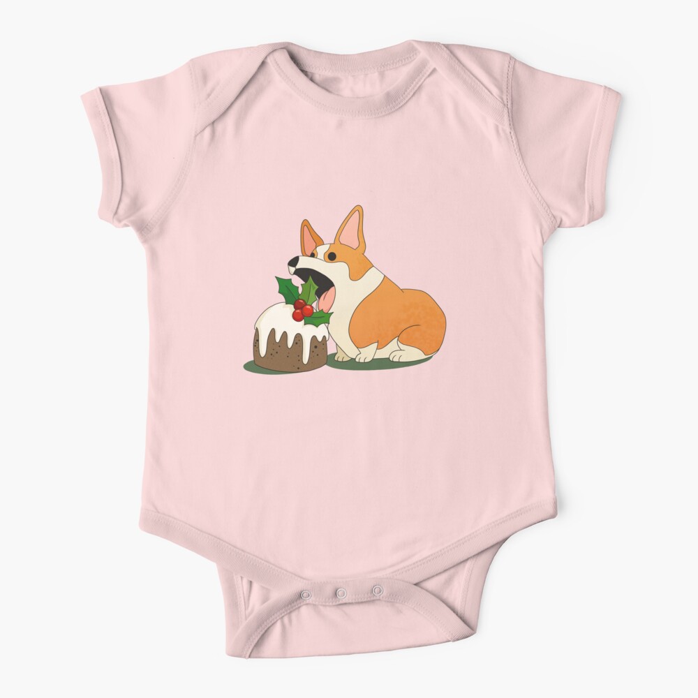 Christmas Corgi Baby One Piece By Victoriahamre Redbubble