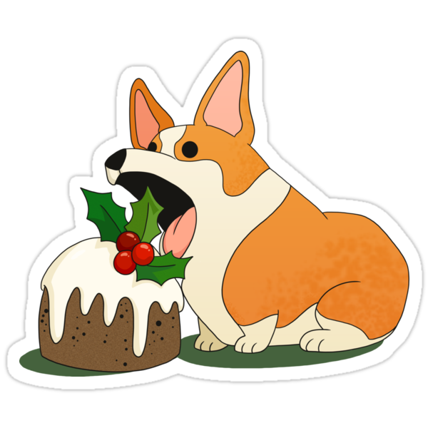 Christmas Corgi Stickers By Victoriahamre Redbubble