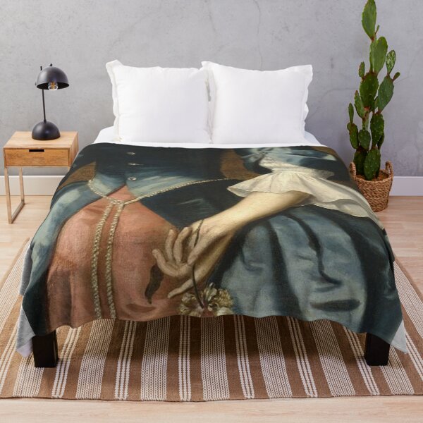 Item preview, Woman Holding Flower Renaissance Painting designed and sold by Bellathewilde.