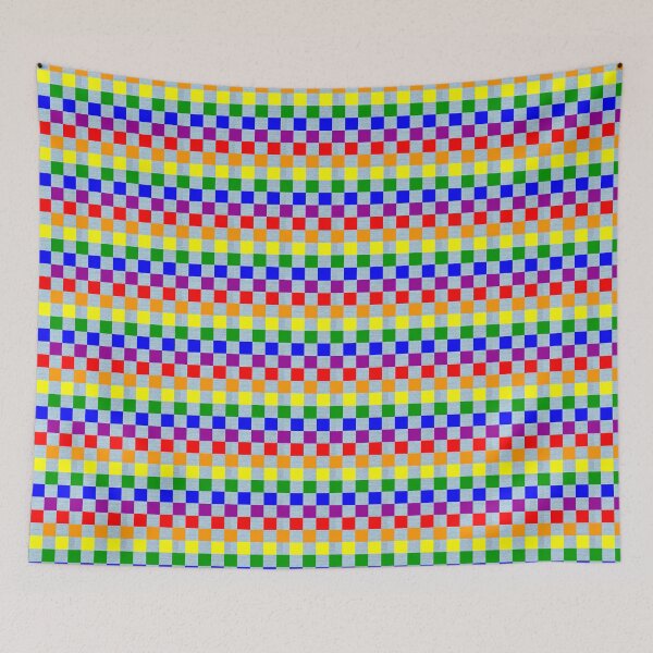 Item preview, 65 MCMLXV Rainbow Denim Checkerboard Pattern designed and sold by 65 MCMLXV.