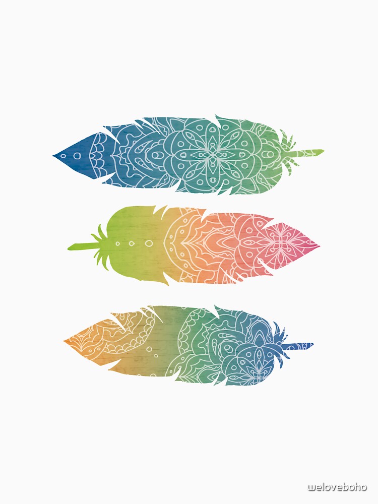 Imagen 7 de 7, Camiseta clásica con la obra Feathers 1, diseñada y vendida por weloveboho.