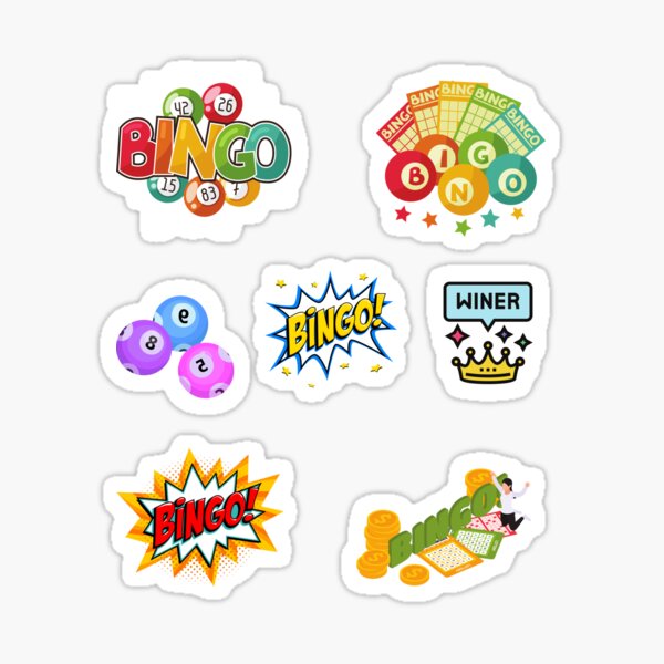 Vista previa del artículo con la obra «Paquete de pegatinas para amantes del bingo», diseñado y vendido por infazbdeen.