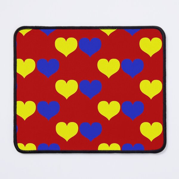 Item preview, Down Syndrome Blue And Yellow Awareness Hearts Red Background designed and sold by KTCreativeSide.