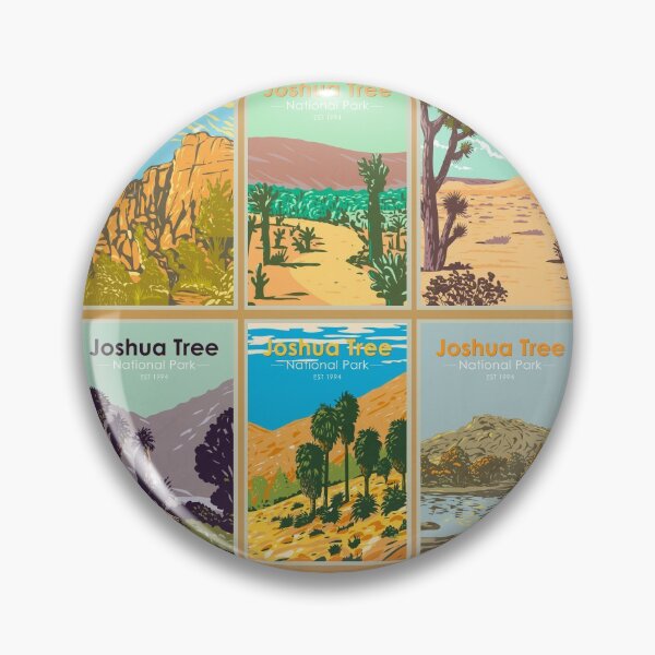 Item preview, Joshua Tree National Park California Landmark Collage designed and sold by KrisSidDesigns.