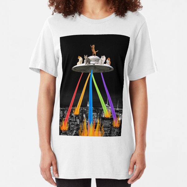CAT INVADERS Slim Fit T-Shirt