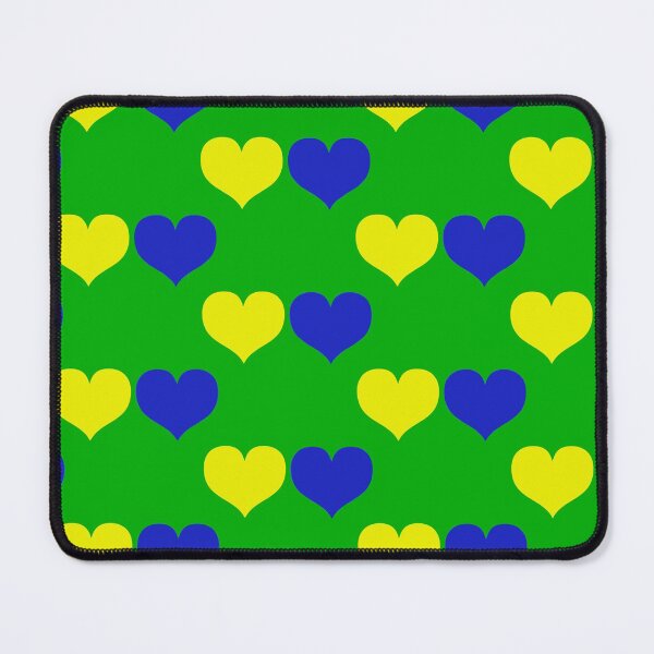 Item preview, Down Syndrome Blue And Yellow Awareness Hearts Green Background designed and sold by KTCreativeSide.