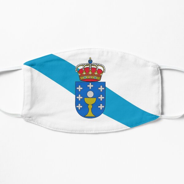 Bandera de galicia Mascarilla plana