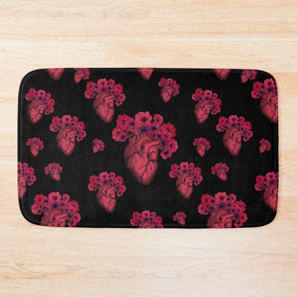 Item preview, human heart color red with crown flowers blood red designed and sold by Collagedream.