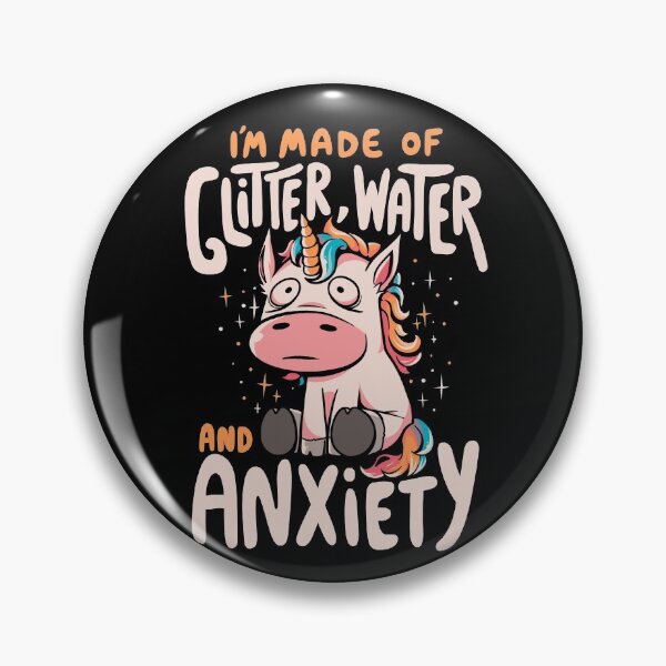 Item preview, I'm Made of Glitter Water and Anxiety - Funny Quote Sarcasm Unicorn Gift designed and sold by EduEly.