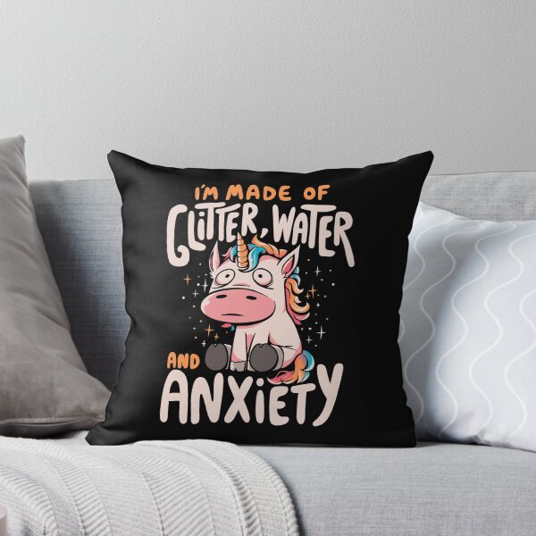 Item preview, I'm Made of Glitter Water and Anxiety - Funny Quote Sarcasm Unicorn Gift designed and sold by EduEly.