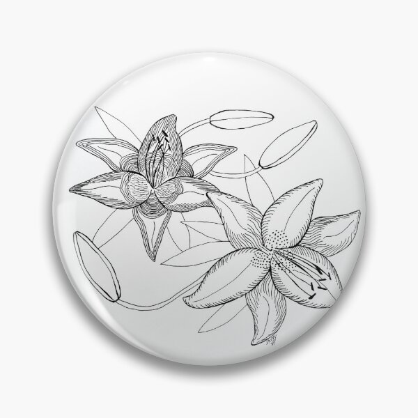 Item preview, Minimal Tiger Lilies designed and sold by Stickeraround.