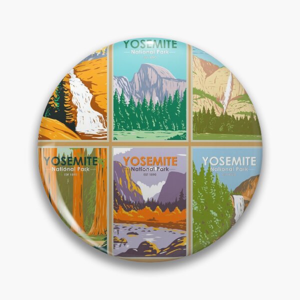 Item preview, Yosemite National Park California Landmark Collage designed and sold by KrisSidDesigns.