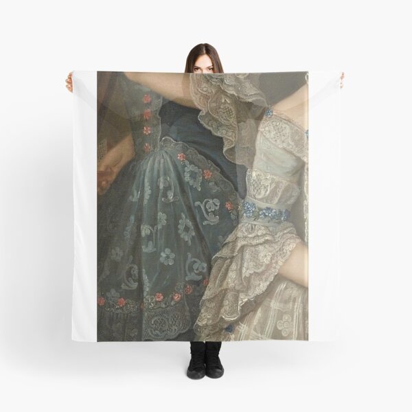 Item preview, Two Women Wearing Lace Renaissance Painting designed and sold by Bellathewilde.