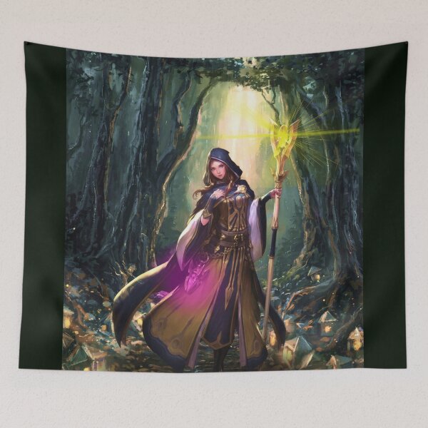 Item preview, Sorceress in the green fantasy forest designed and sold by brendanre.