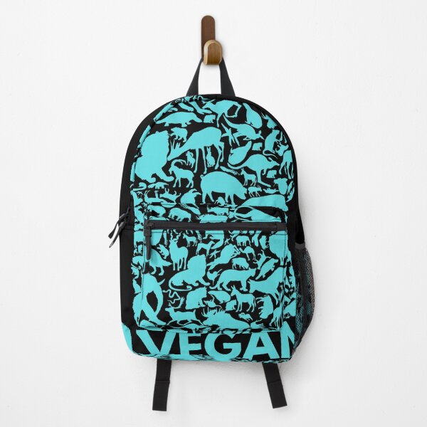 Item preview, Vegan On The Mind - Animal Lovers Turquoise Artistic Print designed and sold by Vegginitup.