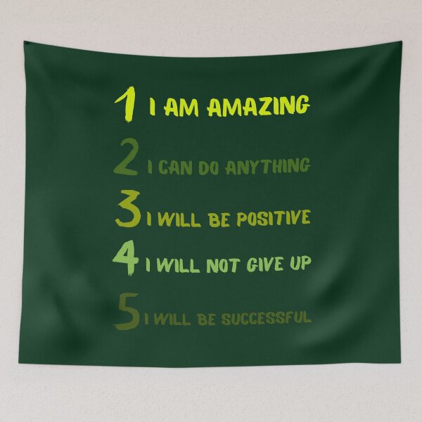 Item preview, I am amazing I can do anything I will be positive I will not give up I will be successful designed and sold by Boleirov.