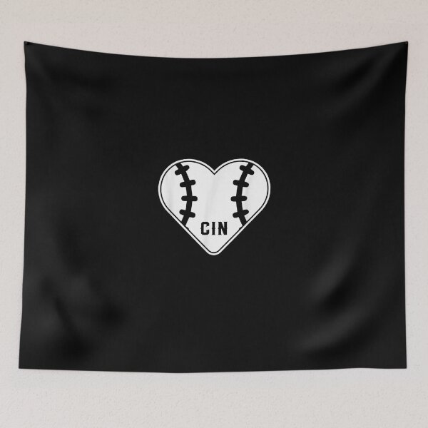 Item preview, Cincinnati Baseball Heart and Stitches Icon designed and sold by MiloszshiZse.