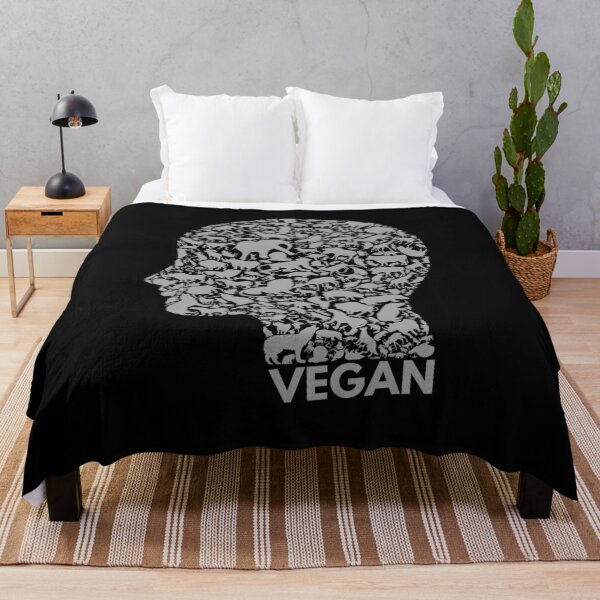 Item preview, Vegan On The Mind - Animal Lovers Grey Artistic Print designed and sold by Vegginitup.