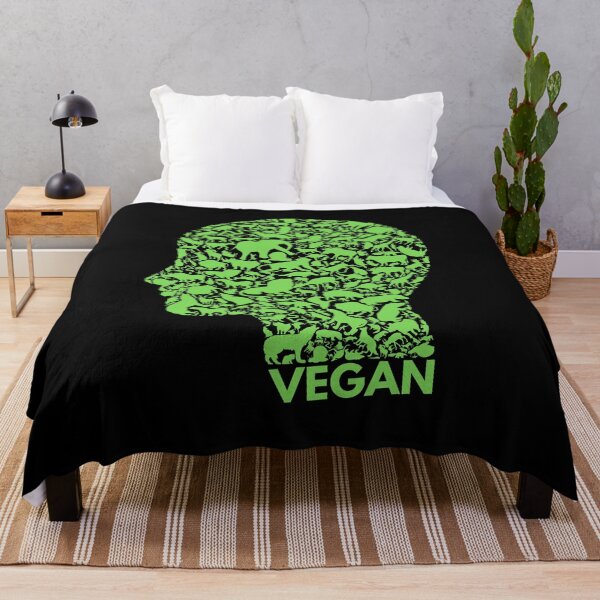 Item preview, Vegan On The Mind - Animal Lovers Bright Green Artistic Print designed and sold by Vegginitup.