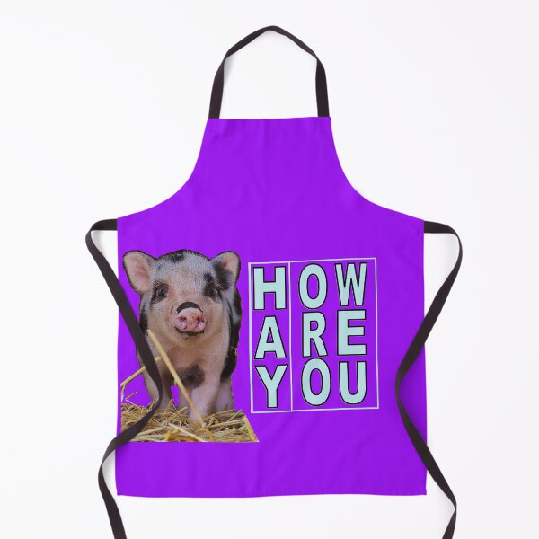 Item preview, Hay How Are You Pig Light Blue Letters designed and sold by AliCatOriginals.