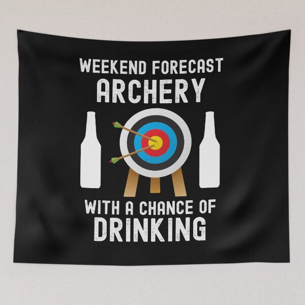 Item preview,  Weekend Forecast Archery With A Chance Of Drinking designed and sold by liftdesign.