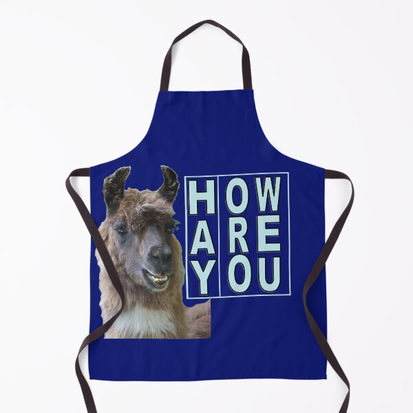 Item preview, Hay How Are You Llama Light Blue Letters designed and sold by AliCatOriginals.
