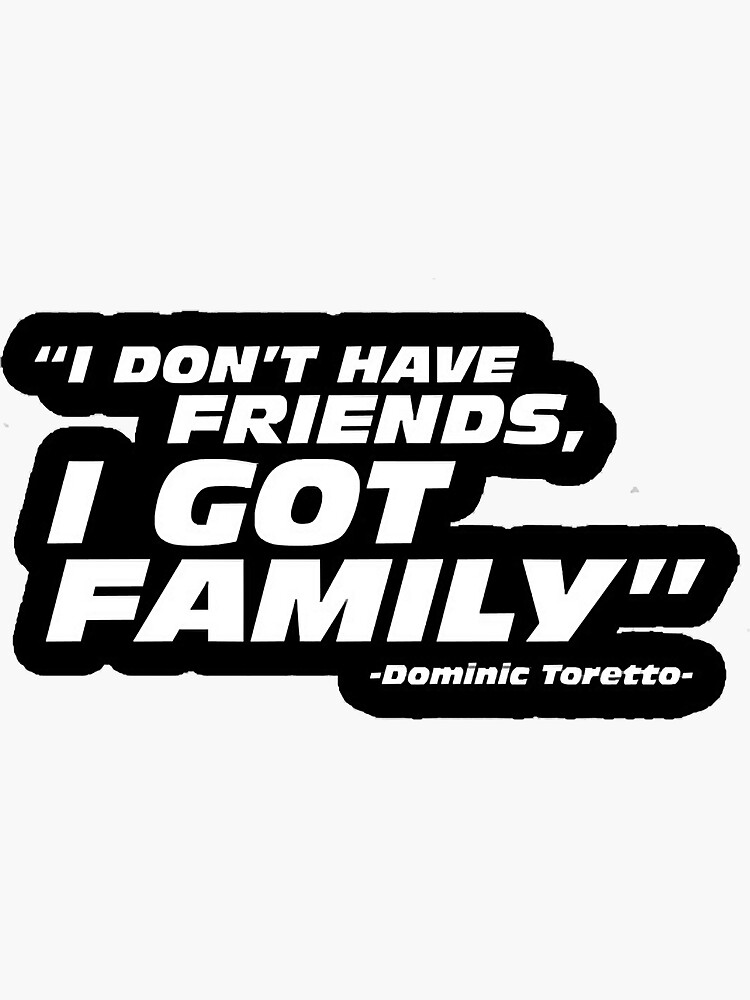 Funny Family meme, Dom Toretto Memes, Bald guy Family meme Sticker  Sticker for Sale by JayDesigns101