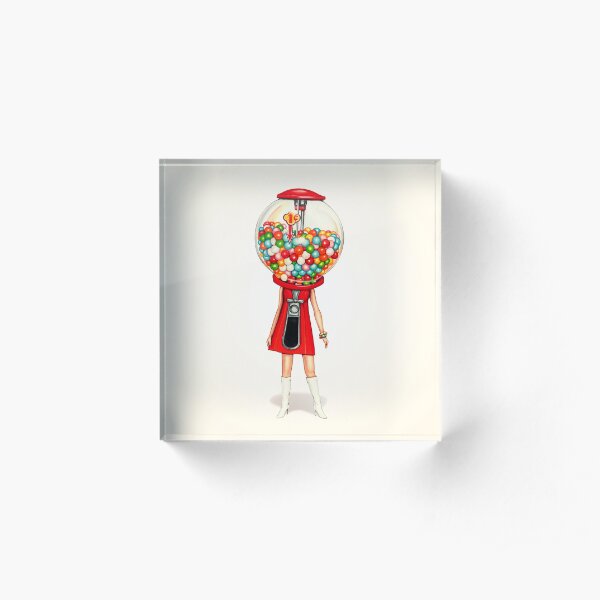 Gumball Machine Girl Acrylic Block