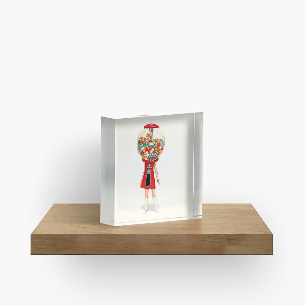 Gumball Machine Girl Acrylic Block