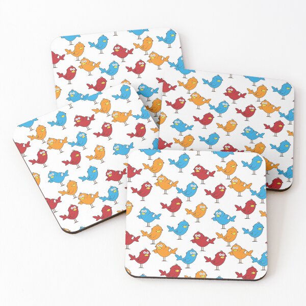 Item preview, Funny Multi Colored Bird Everybirdy Pattern designed and sold by thecooltable.